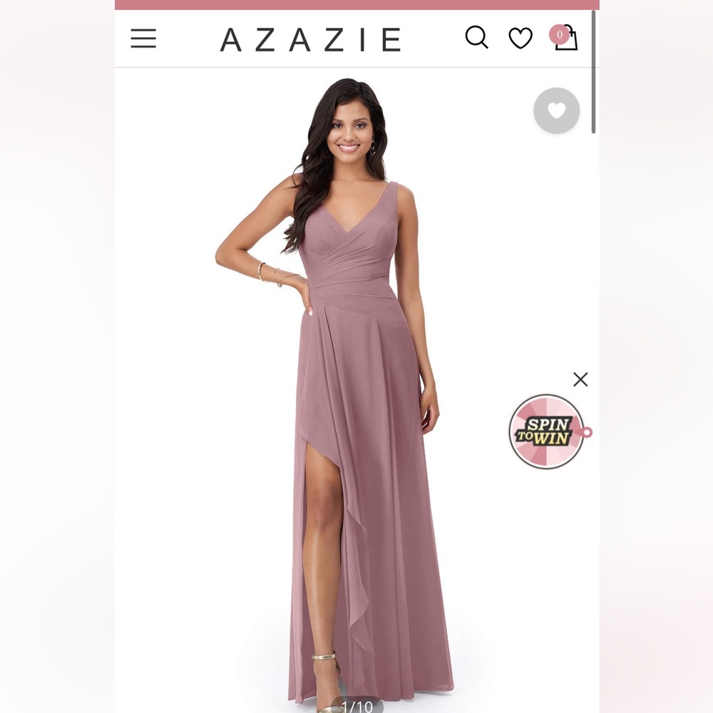 Azazie kori dress in dusty rose